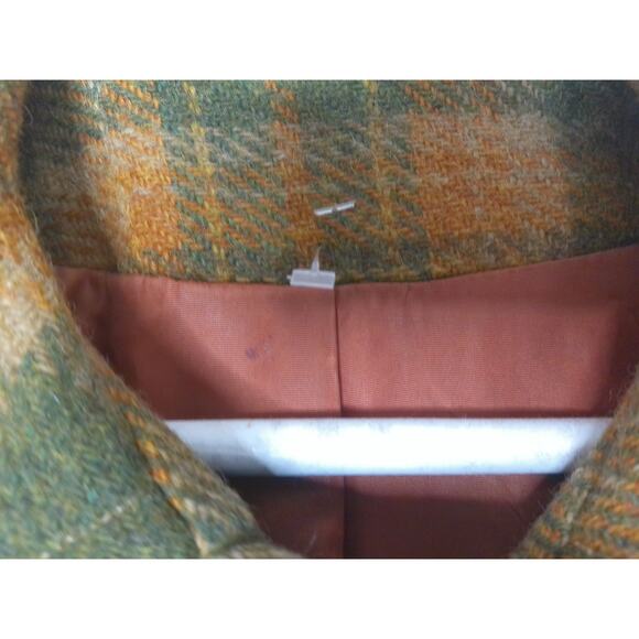 Vintage Junior Gallery Tartan Plaid Double Breasted Babydoll Style Coat Jacket - Picture 5 of 9